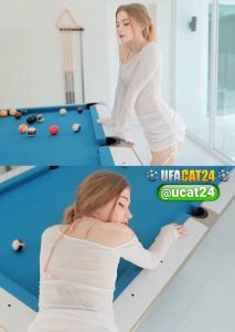 เดิมพันด้วยร่องน้ำ Fucked A Beautiful Teen on the Pool Table while Her Boyfriend was Away